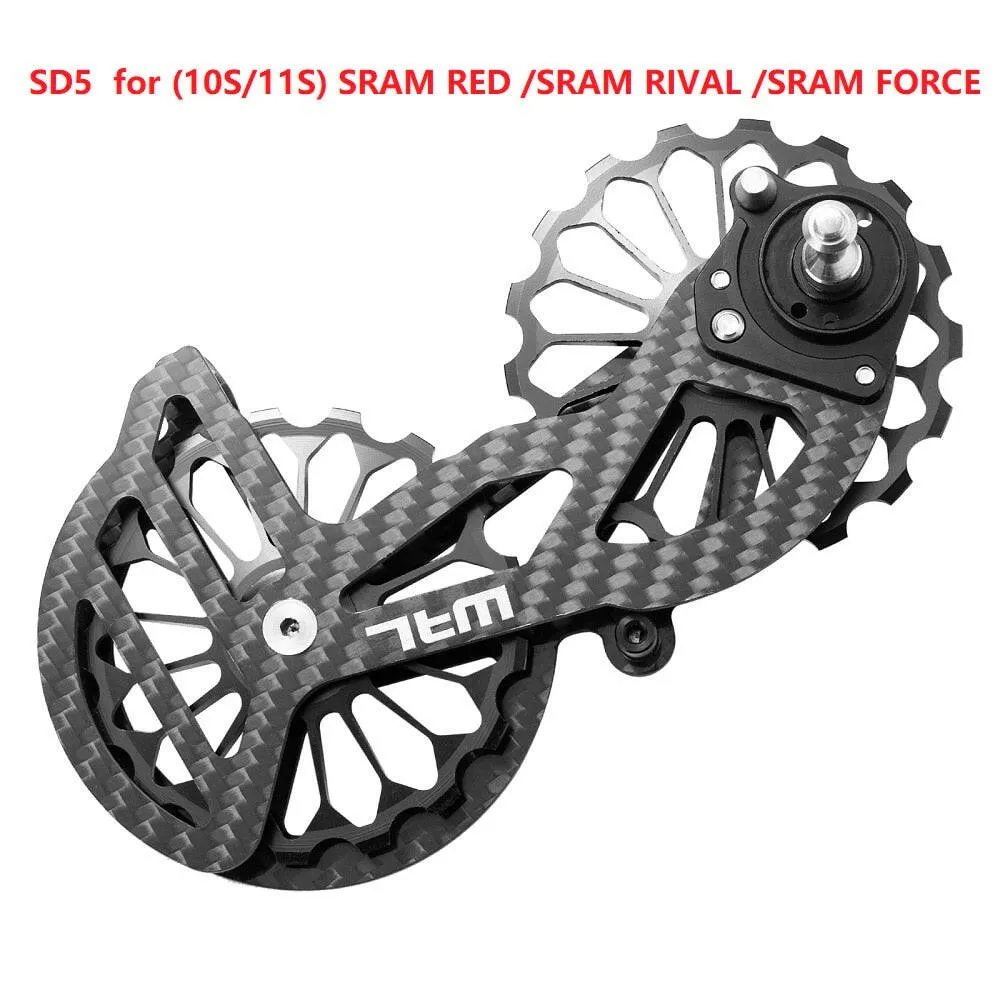 17T Carbon Bicycle Jockey Pulley Ceramic Bearing Pulley Wheel Set Rear Derailleurs Guide For SRAM RED RIVAL FORCE 10S 11S