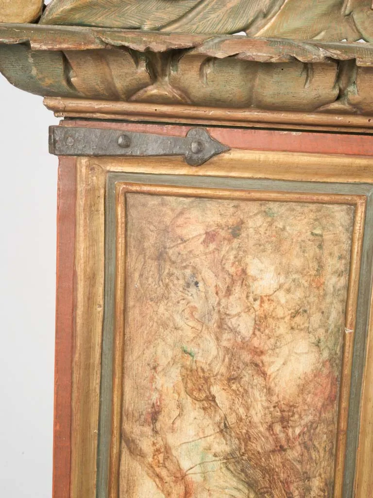 17th-century Italian Renaissance church pediment cabinet 57"