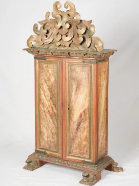 17th-century Italian Renaissance church pediment cabinet 57"