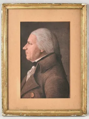 18th century profile portrait of a man 21¾" x 16½"