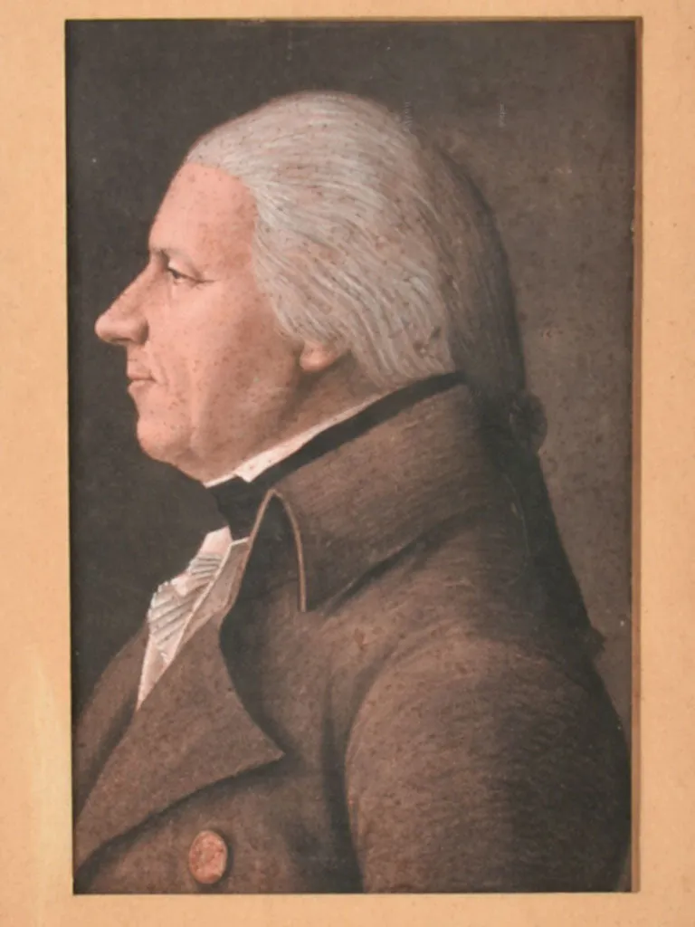 18th century profile portrait of a man 21¾" x 16½"