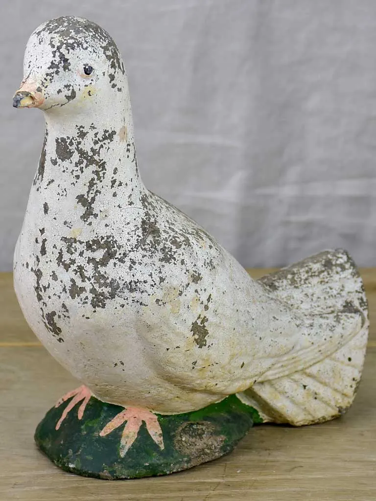 1960's cement garden sculpture of a white dove