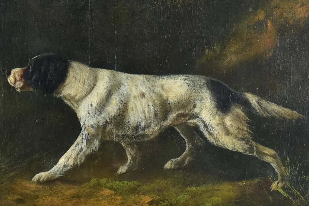 19th century portrait of a hunting dog - Anonymous 22" x 37¾"