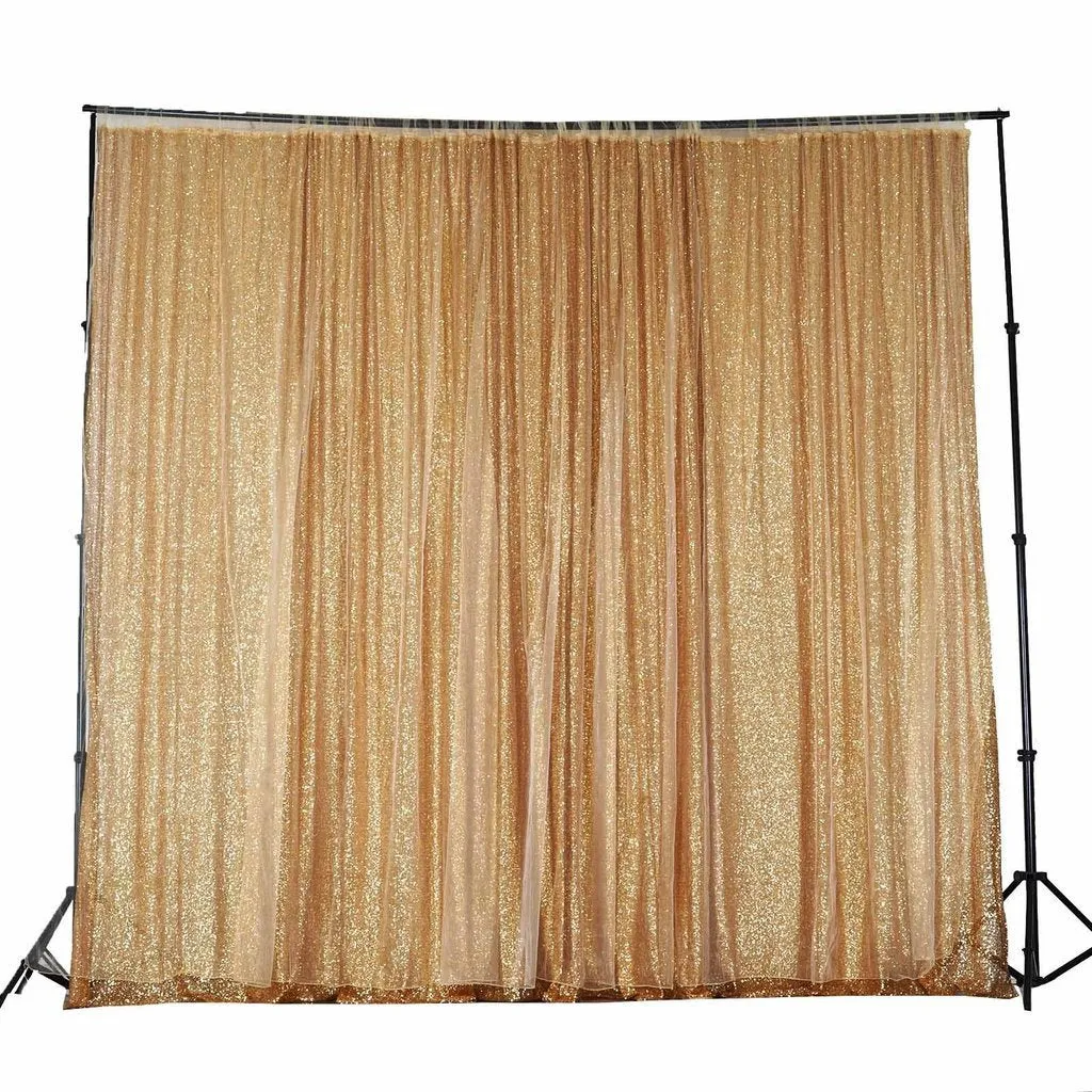 20ft x 10ft Grand Duchess Sequin Backdrop - Gold