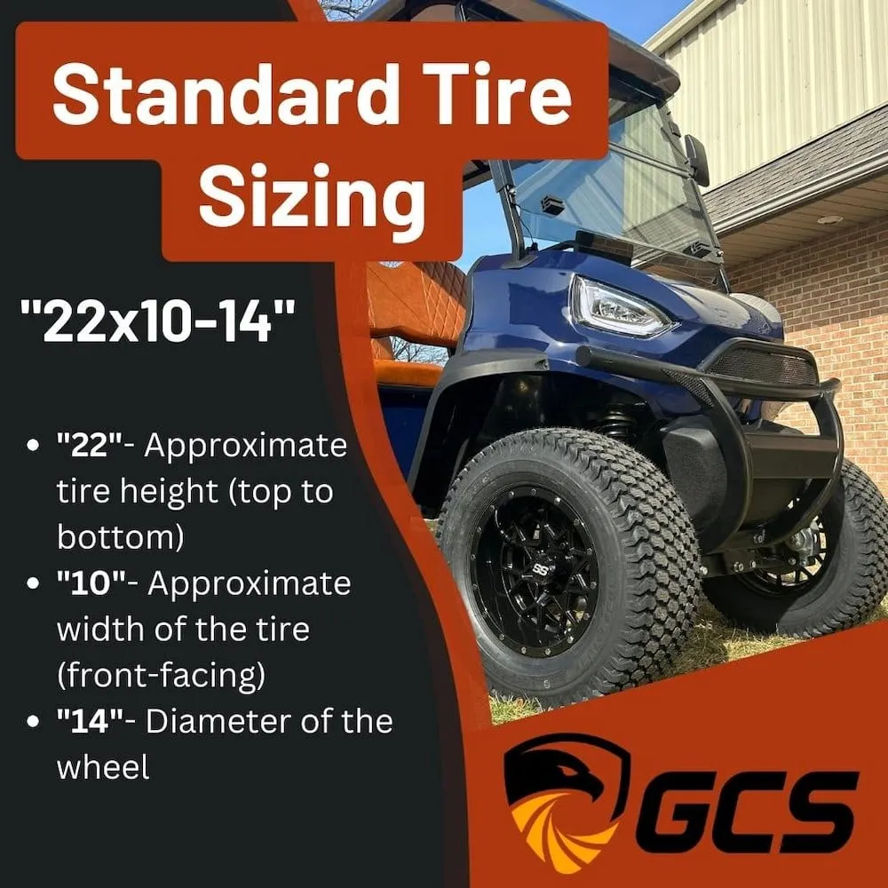 22x10-14 GTW Timberwolf DOT All Terrain Off Road Golf Cart Tires