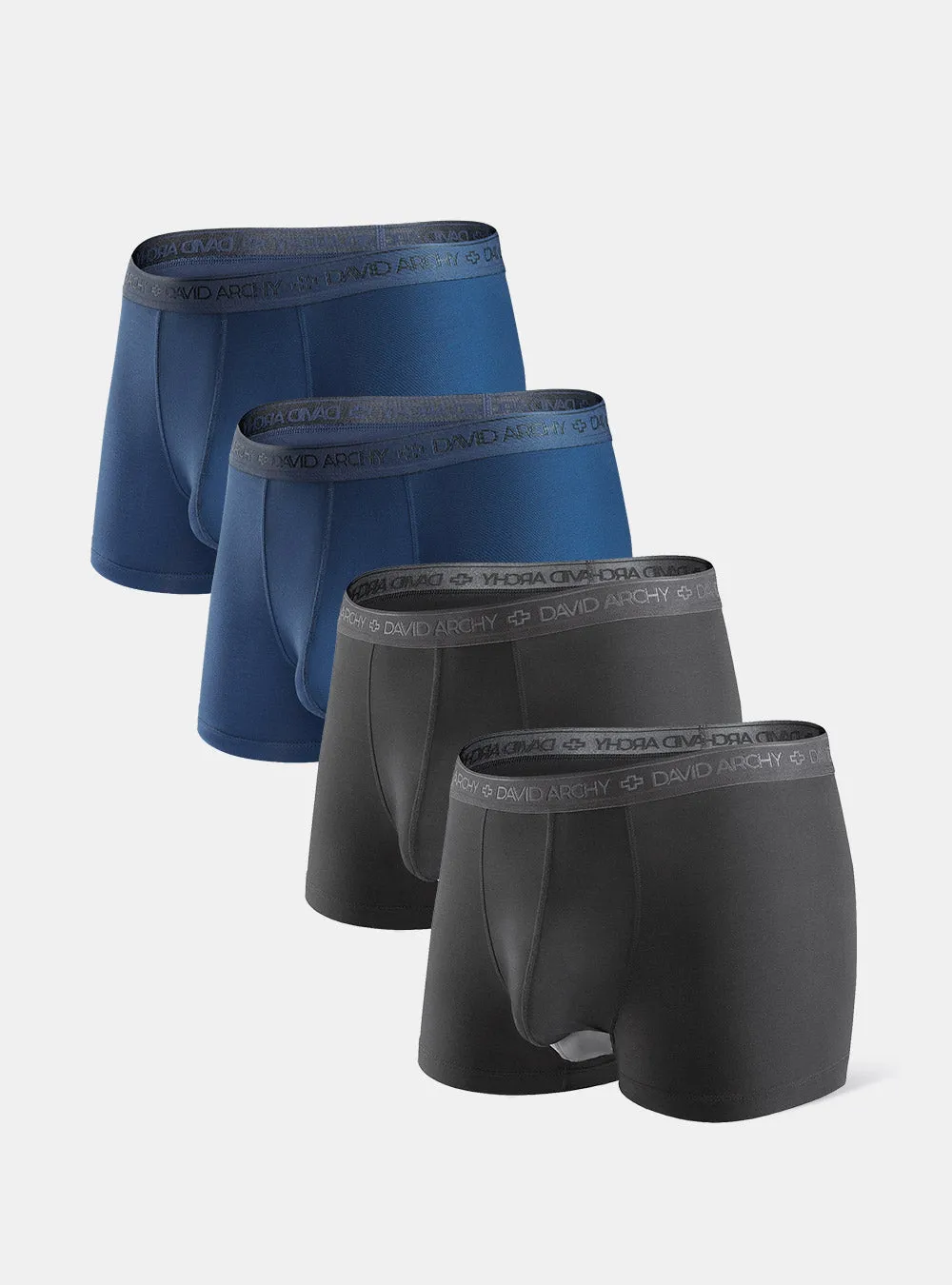 4 Packs Separate Modal Dual Pouch Trunks