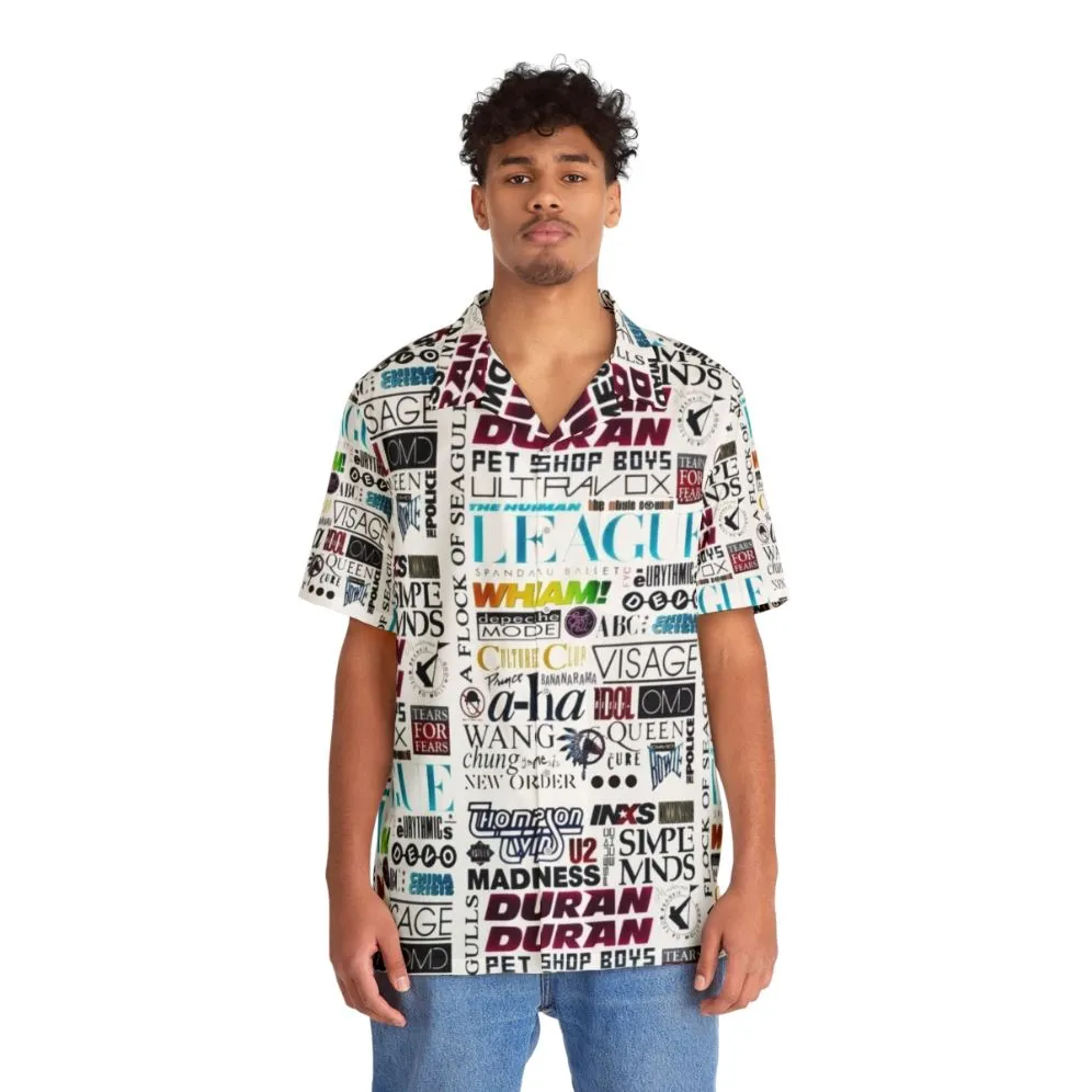 80s Retro Hawaiian Shirt: Music-Inspired Pop Culture Classic