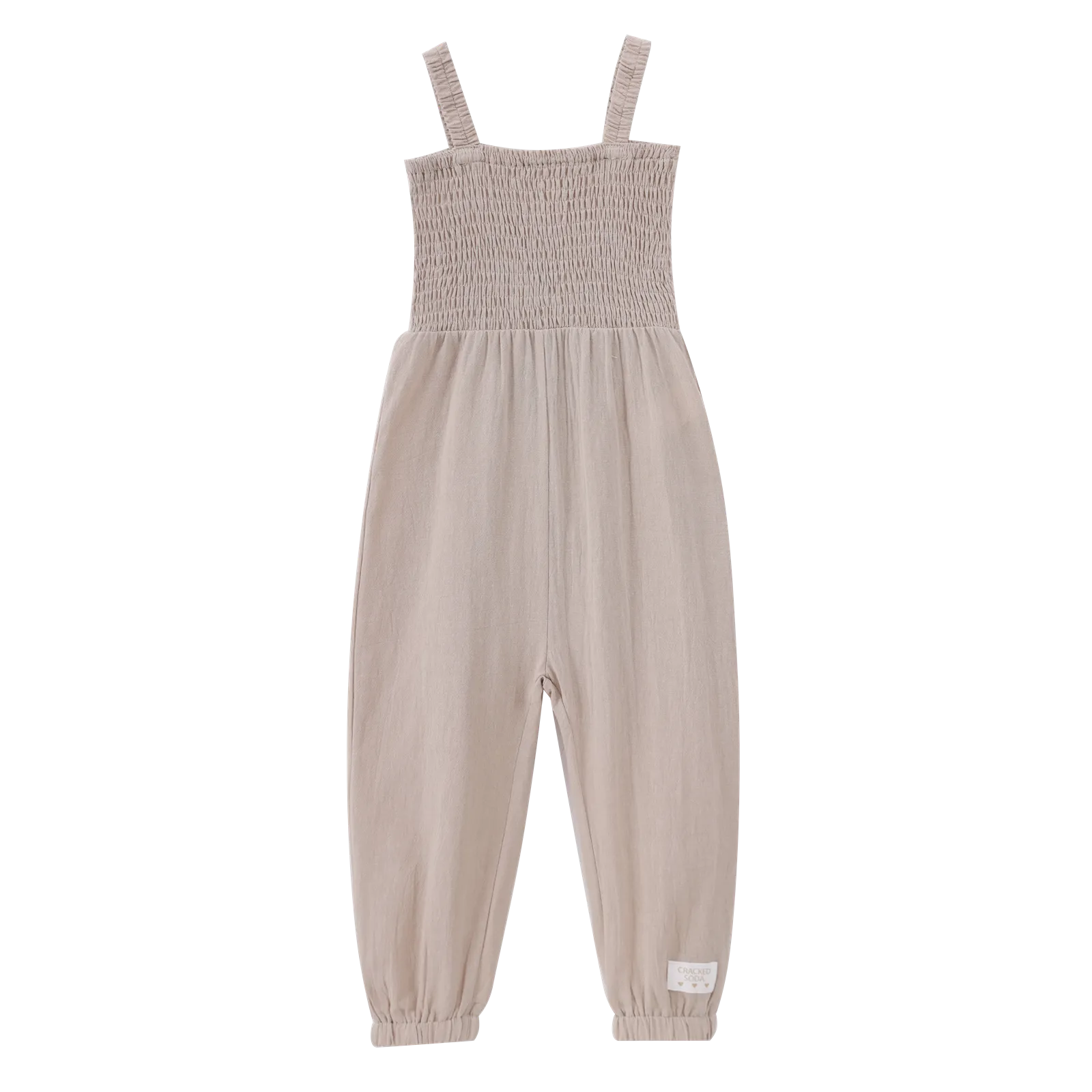 Amanie Overall with Ruching - Beige