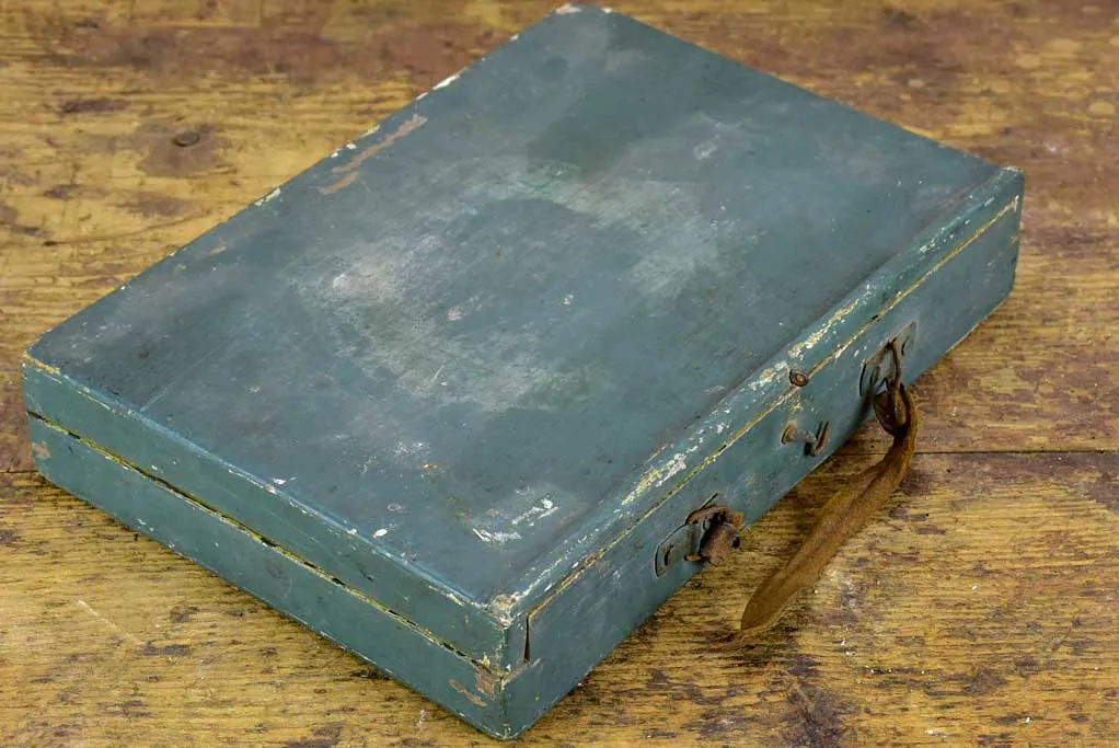 Antique French artist's paint box with palette