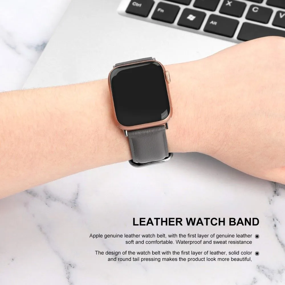 Apple Watch (41mm) cowhide genuine leather watch strap - Grey