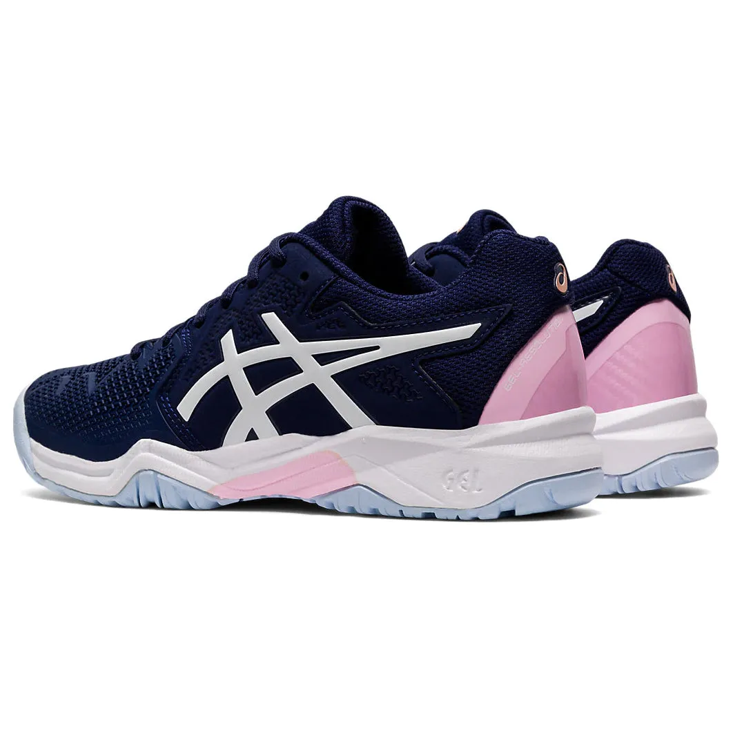 Asics Gel Resolution 8 Peacoat Pink Juniors Tennis Shoes