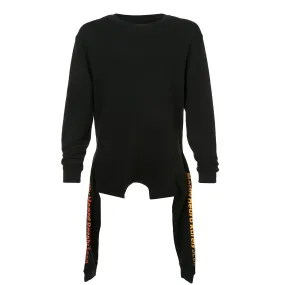 ASYMMETRICAL DOUBLE LAYERED CREW NECK