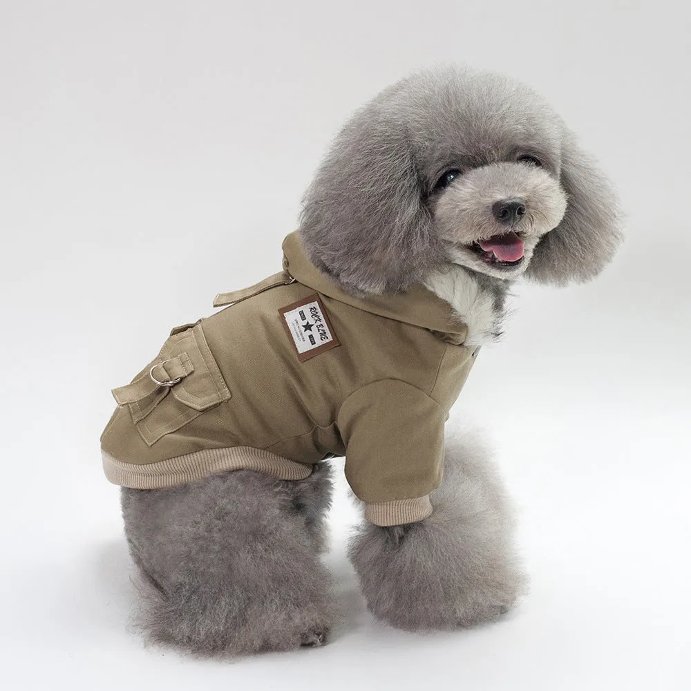 Autumn and winter dog cotton coat pet cotton vest