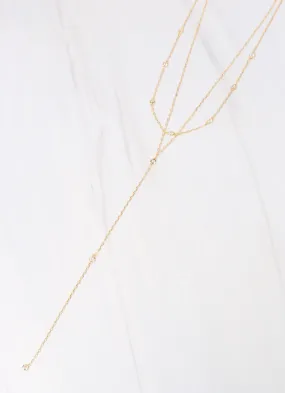 Bedford CZ Y Necklace GOLD