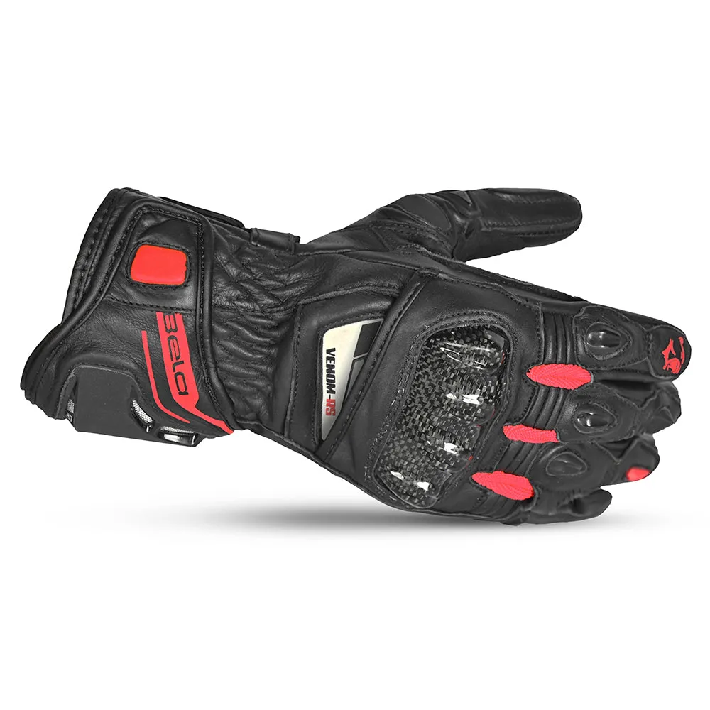 BELA Venom RS Motorcycle Racing Gloves Ladies Black Red