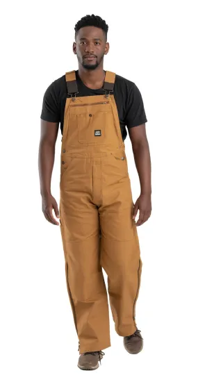 Berne Mens Brown 100% Cotton Unlined Duck Bib Overall