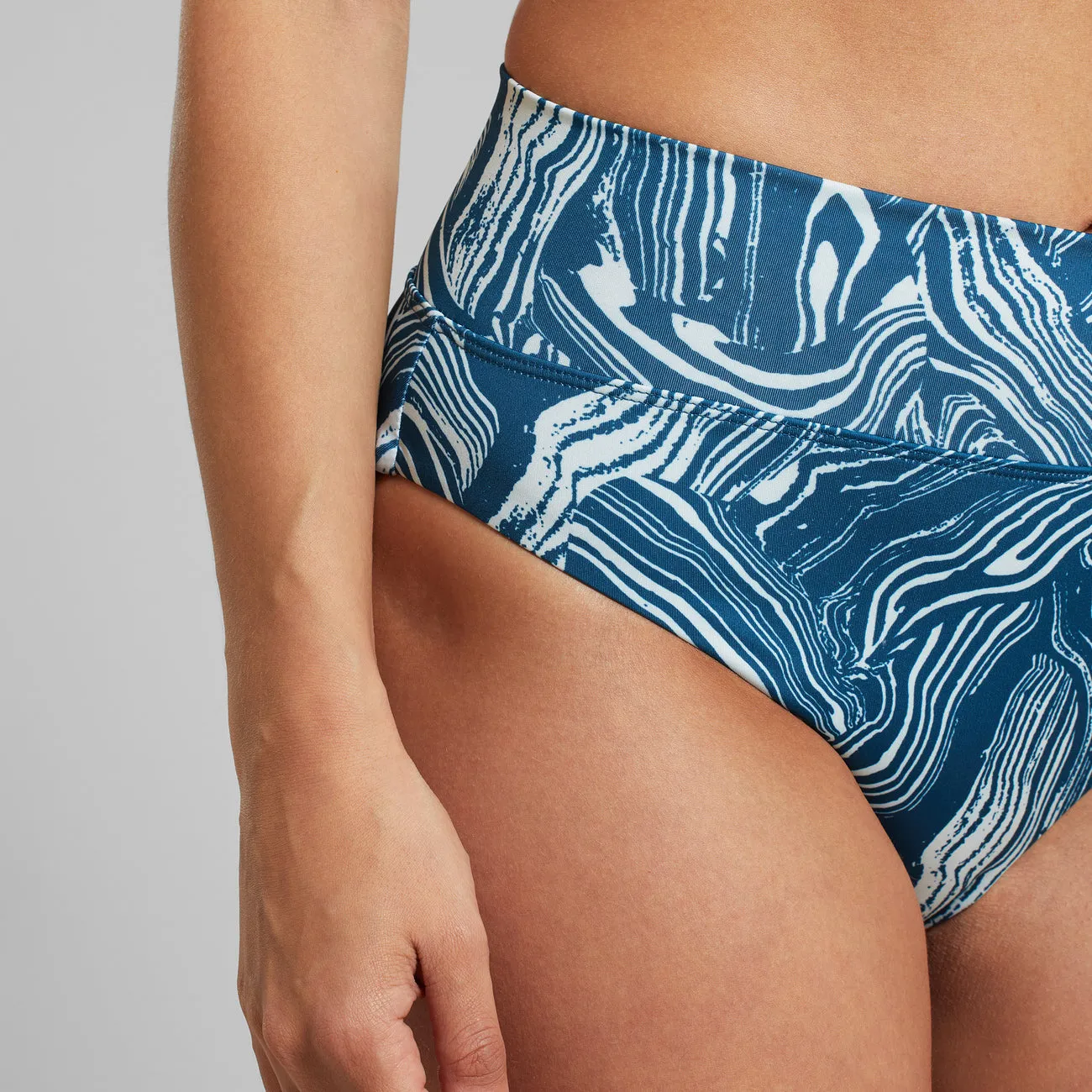 Bikini Bottoms Slite - Clay Swirl Blue