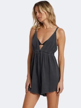 Billabong On Vacay Romper Women Lifestyle Overall Black Pebble