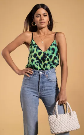 Birdie Cami Top In (Lime Leopard)