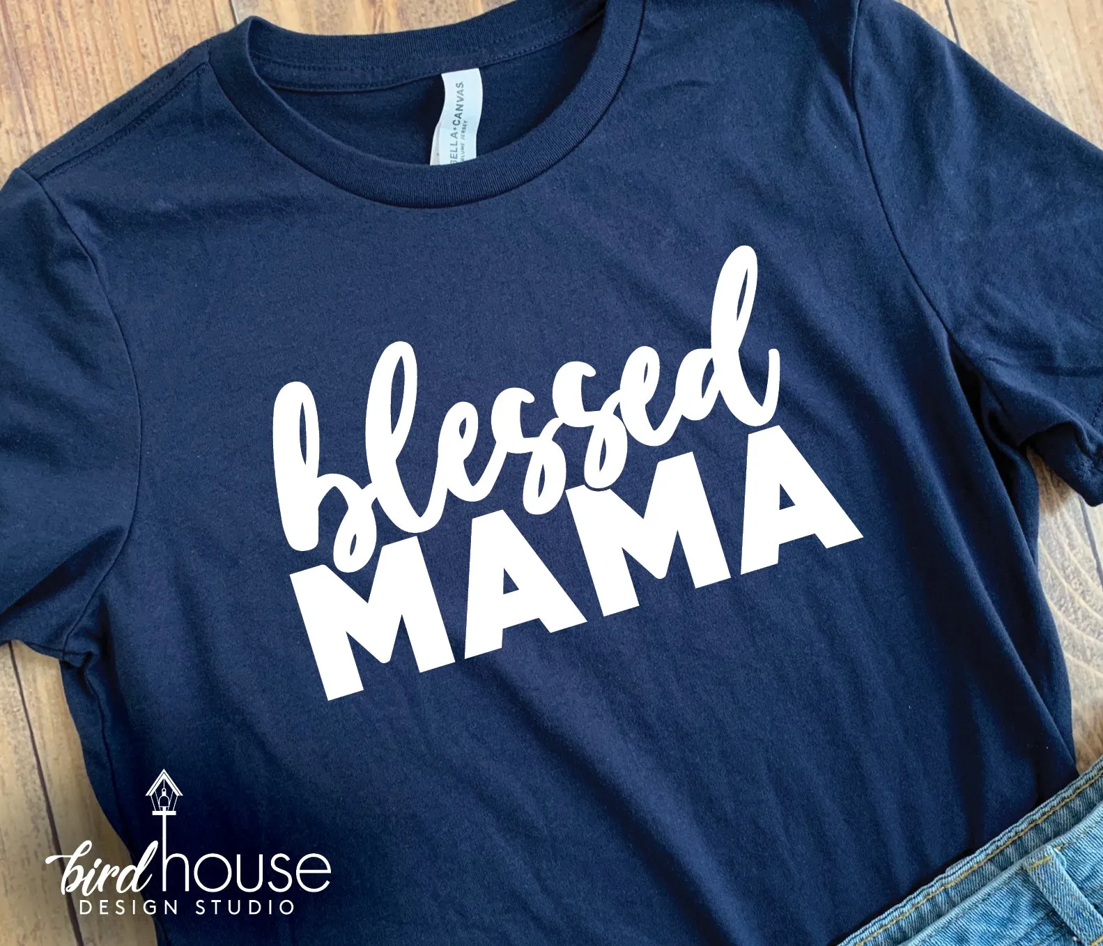 Blessed Mama, Abuela Grandma, Tia, ANY NAME, Cute Personalized Tshirt