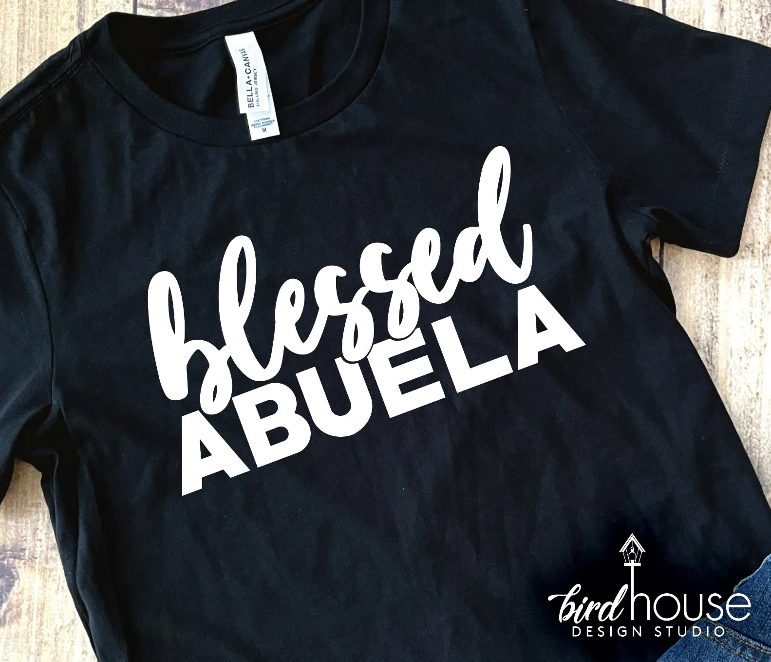 Blessed Mama, Abuela Grandma, Tia, ANY NAME, Cute Personalized Tshirt