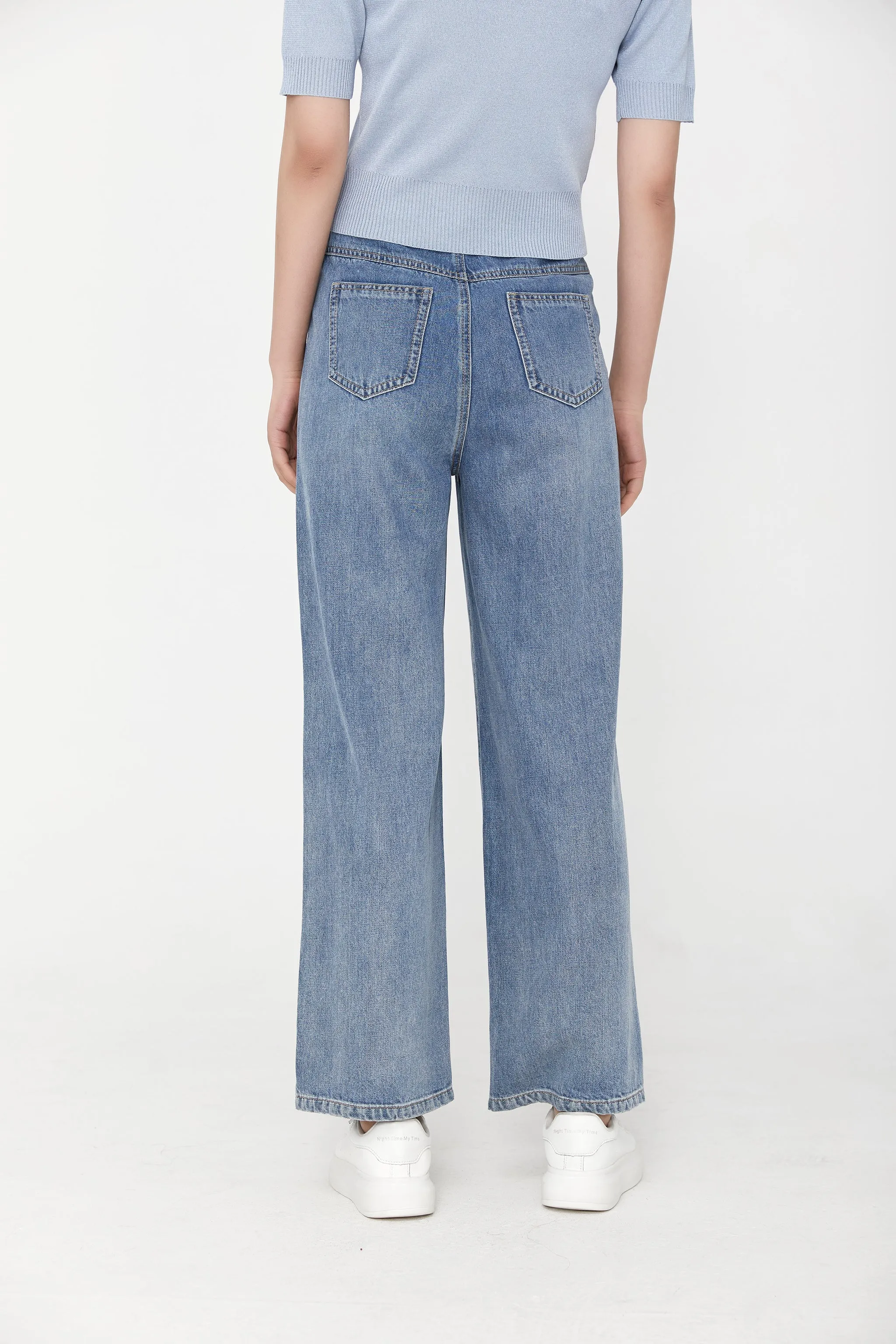 Blue Wide Leg Jeans