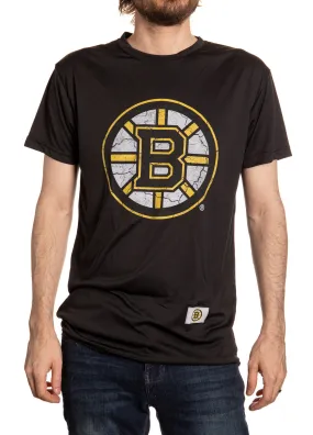 Boston Bruins Short Sleeve Rashguard - Distressed Logo