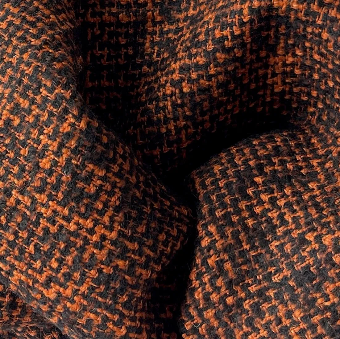 Botto Giuseppe Marmalade & Licorice Wool Blend Bouclé (Made in Italy)