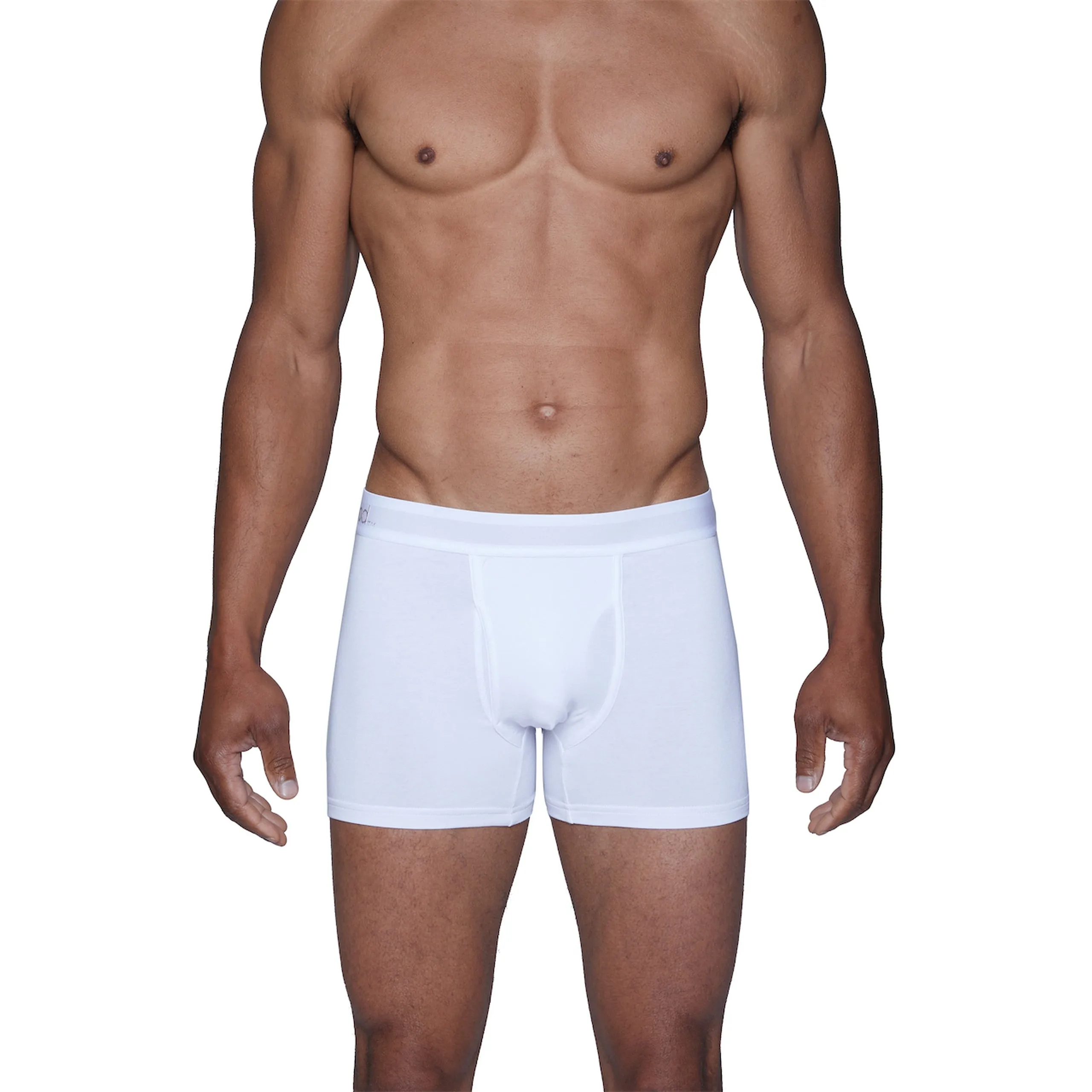 Boxer Brief w/ Fly in White by Wood Underwear