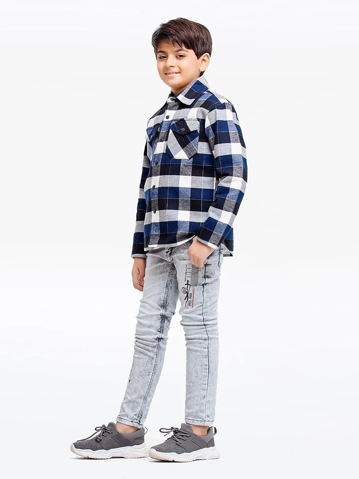 Boy's Navy & White Jacket - EBTJ22-001