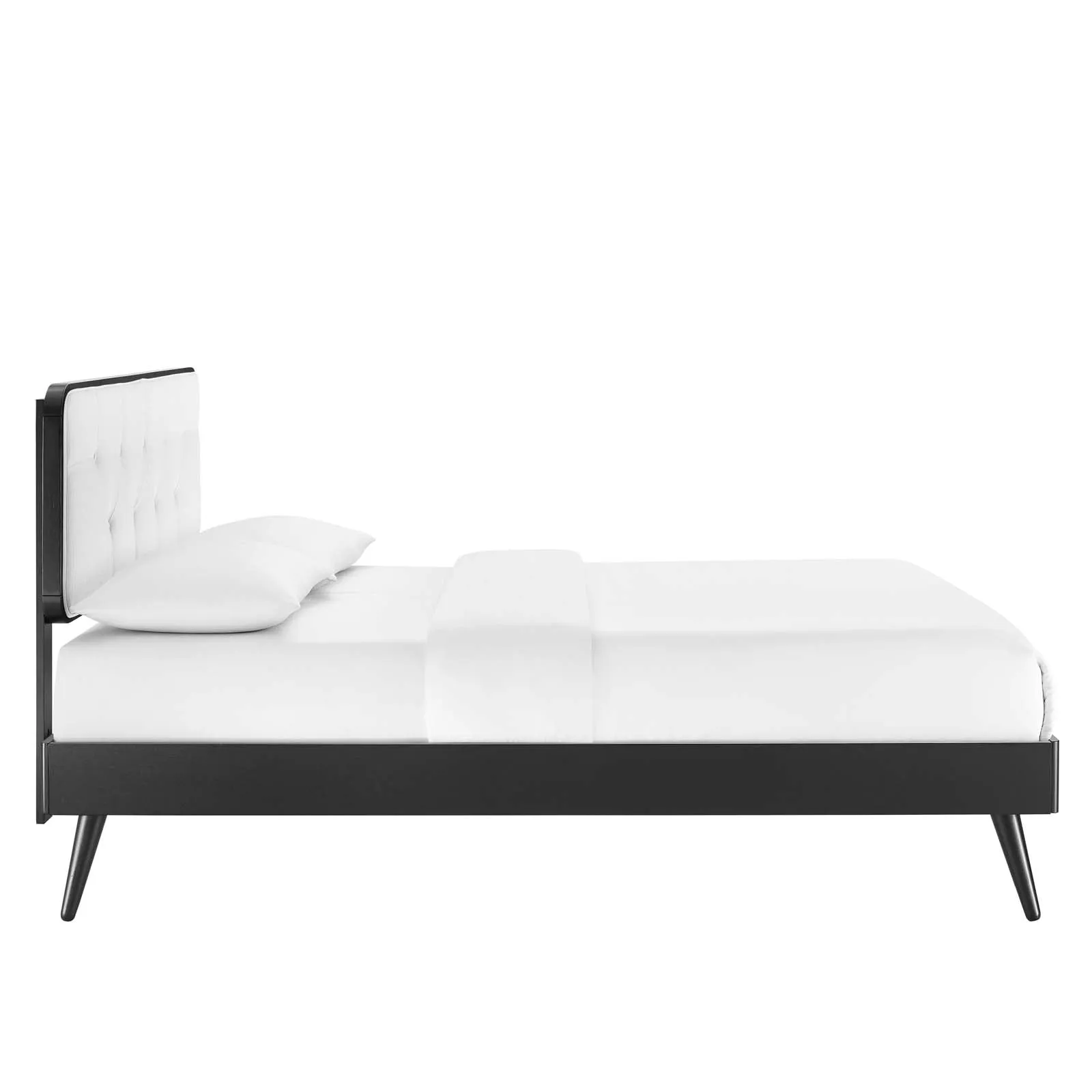 Bridgette Wood Platform Bed With Splayed Legs