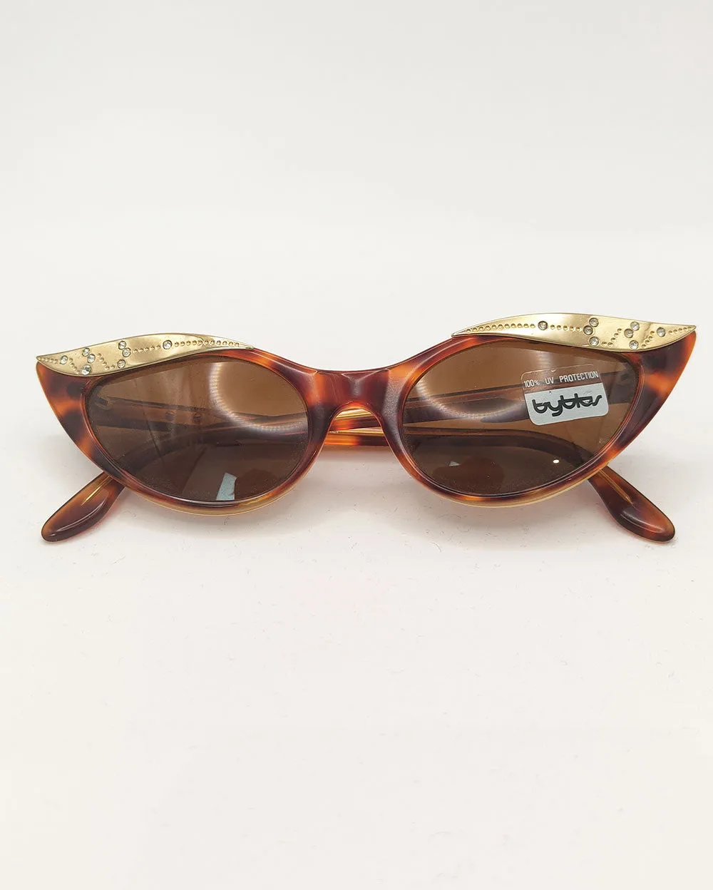 Byblos Vintage 90s Womens Tortoiseshell Cat Eye Sunglasses