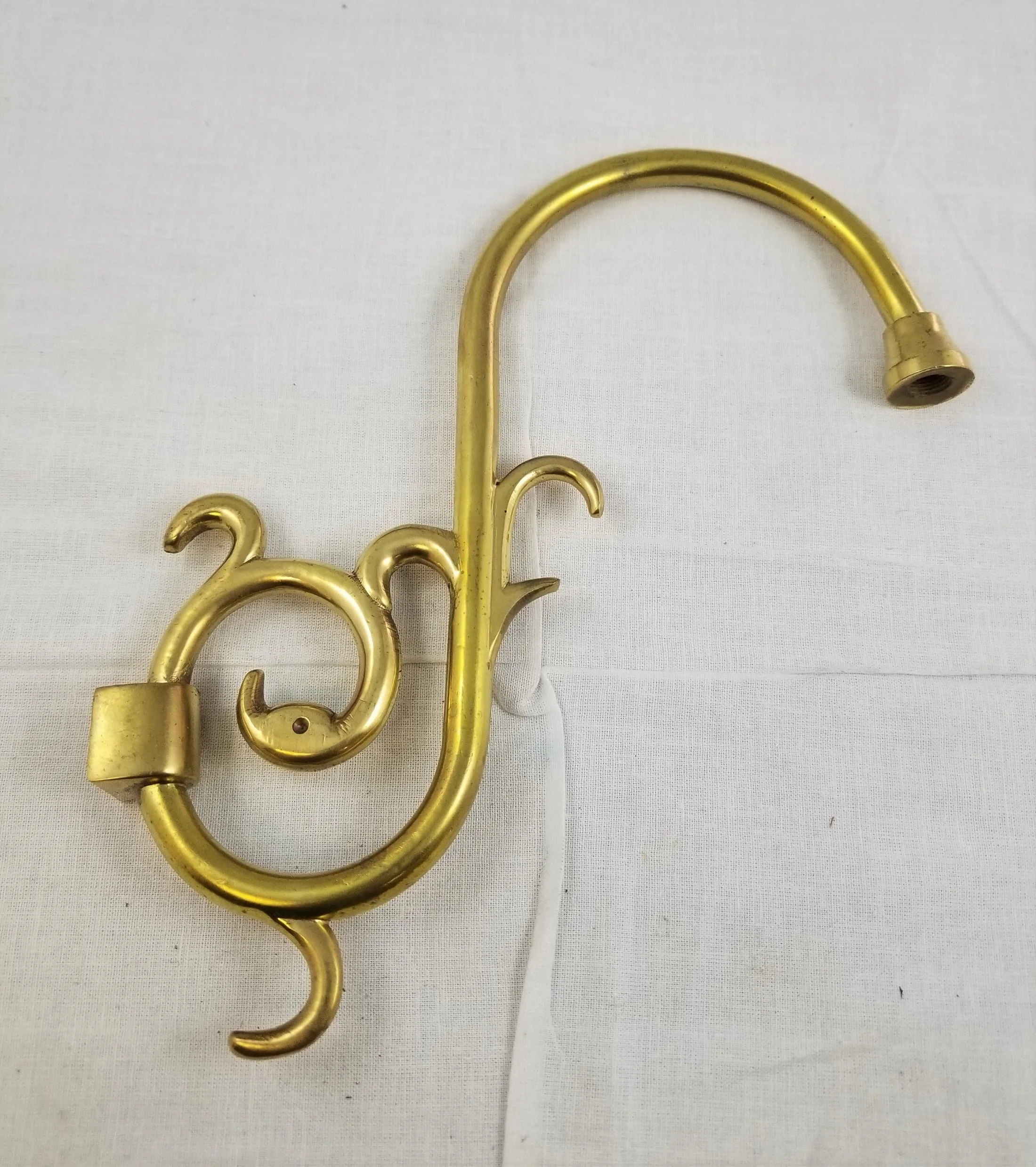 Cast Brass Arm - 9" Tall - Tapped 1/8 IP x 1/8 IP