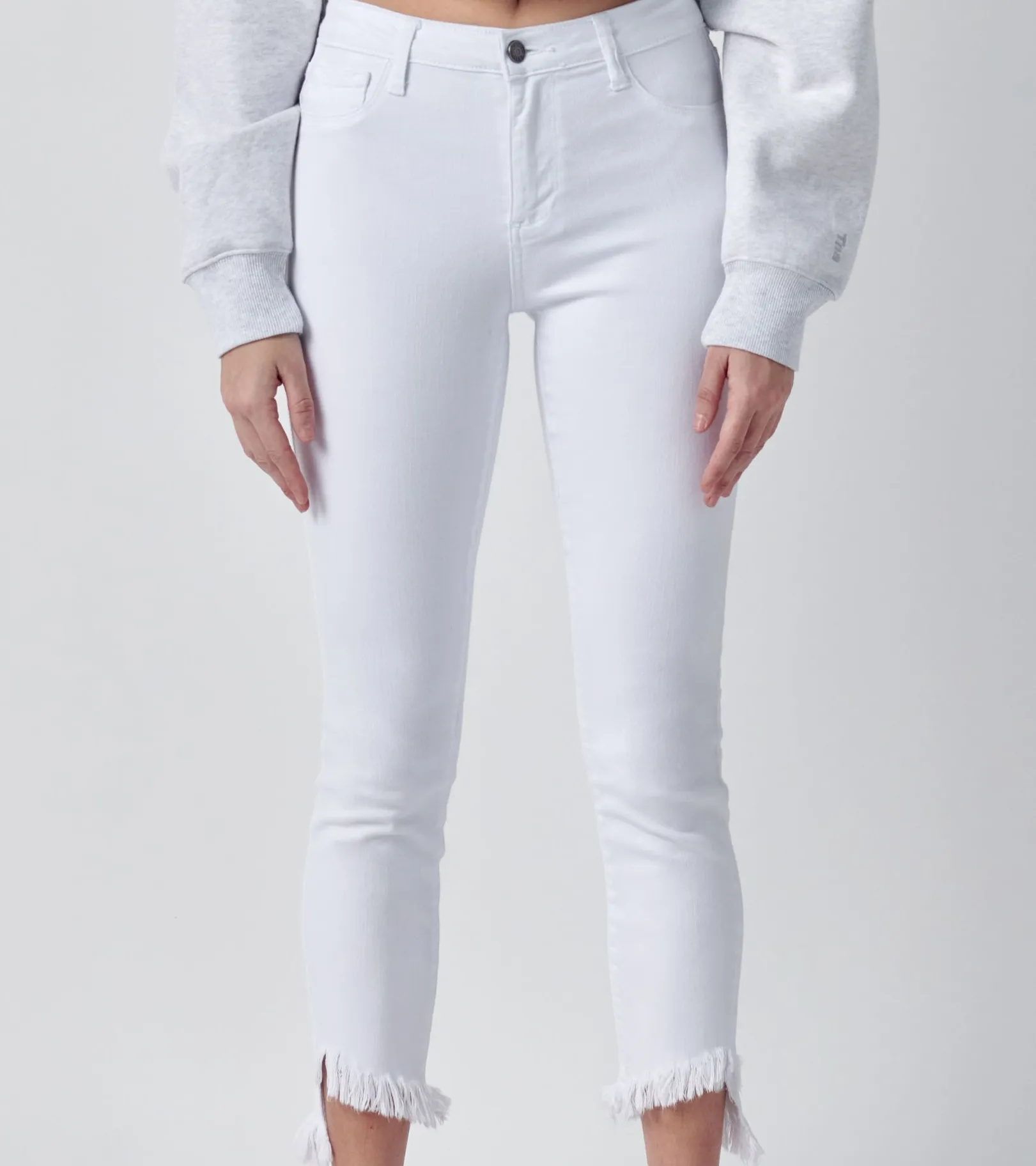 Cello White Fringe Skinny AB76316WHT