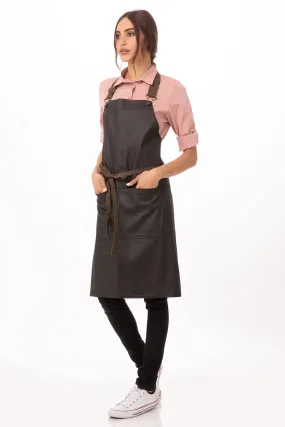 Chef Works Boulder Bib Apron- Brown Black