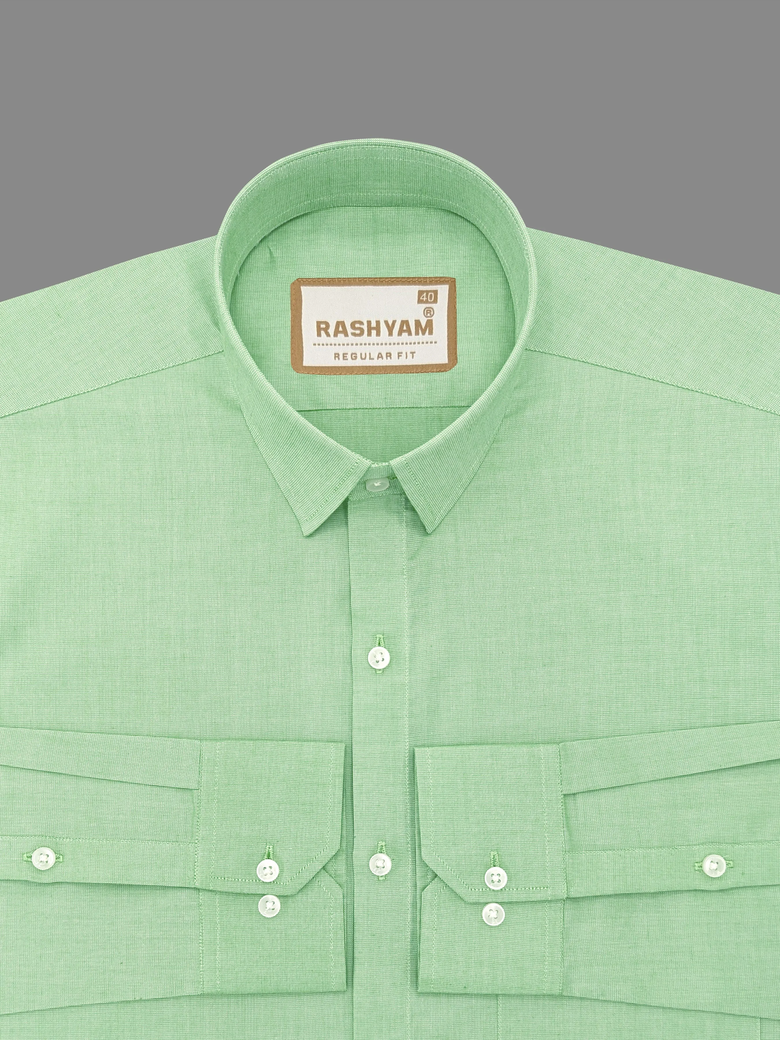 Civita Hippie Green Luxurious Giza Formal Cotton Shirt