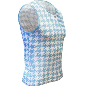 Classic Cycling Base Layer Blue Houndstooth