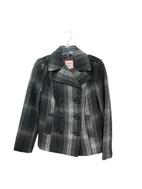 Coat Peacoat By Old Navy In Plaid Pattern, Size: S