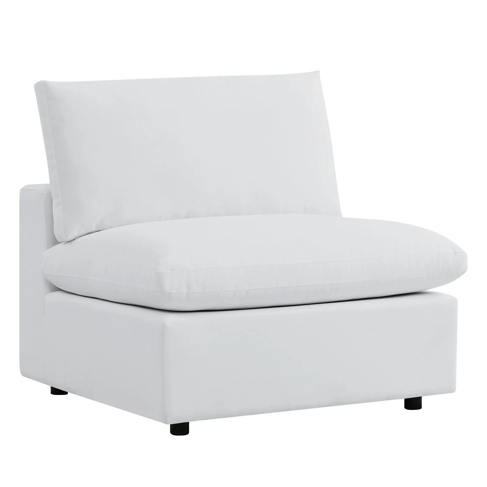 Commix 5-Piece Sunbrella® Outdoor Patio Sectional Sofa White EEI-5588-WHI