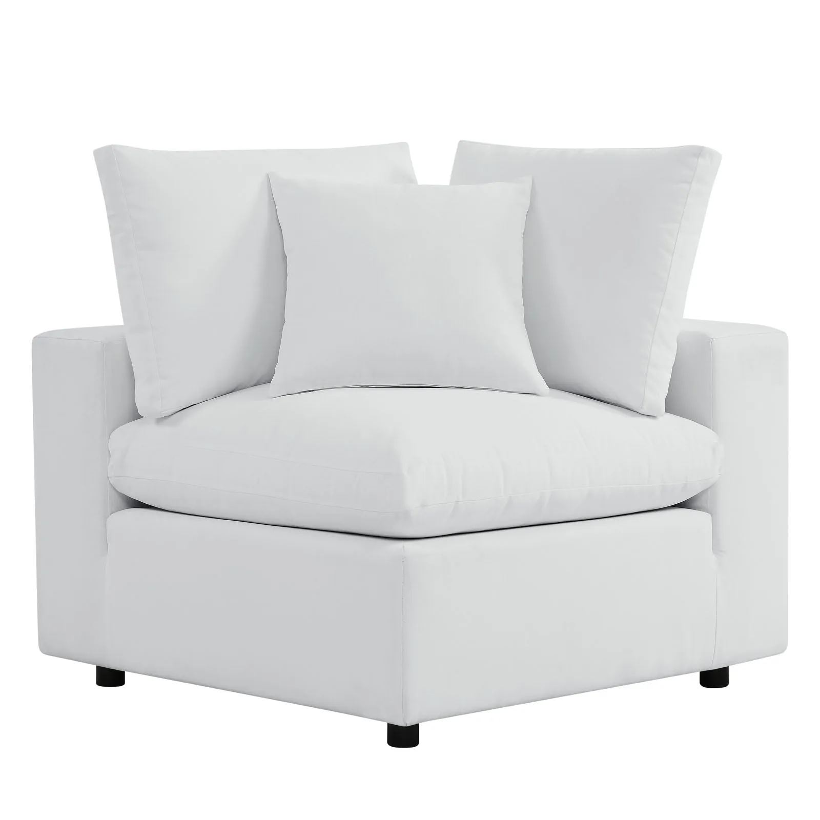 Commix 5-Piece Sunbrella® Outdoor Patio Sectional Sofa White EEI-5590-WHI