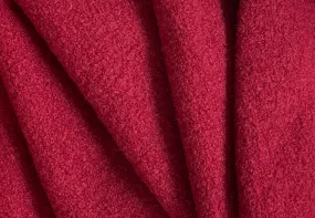 Cranberry Red Boiled Wool Coating