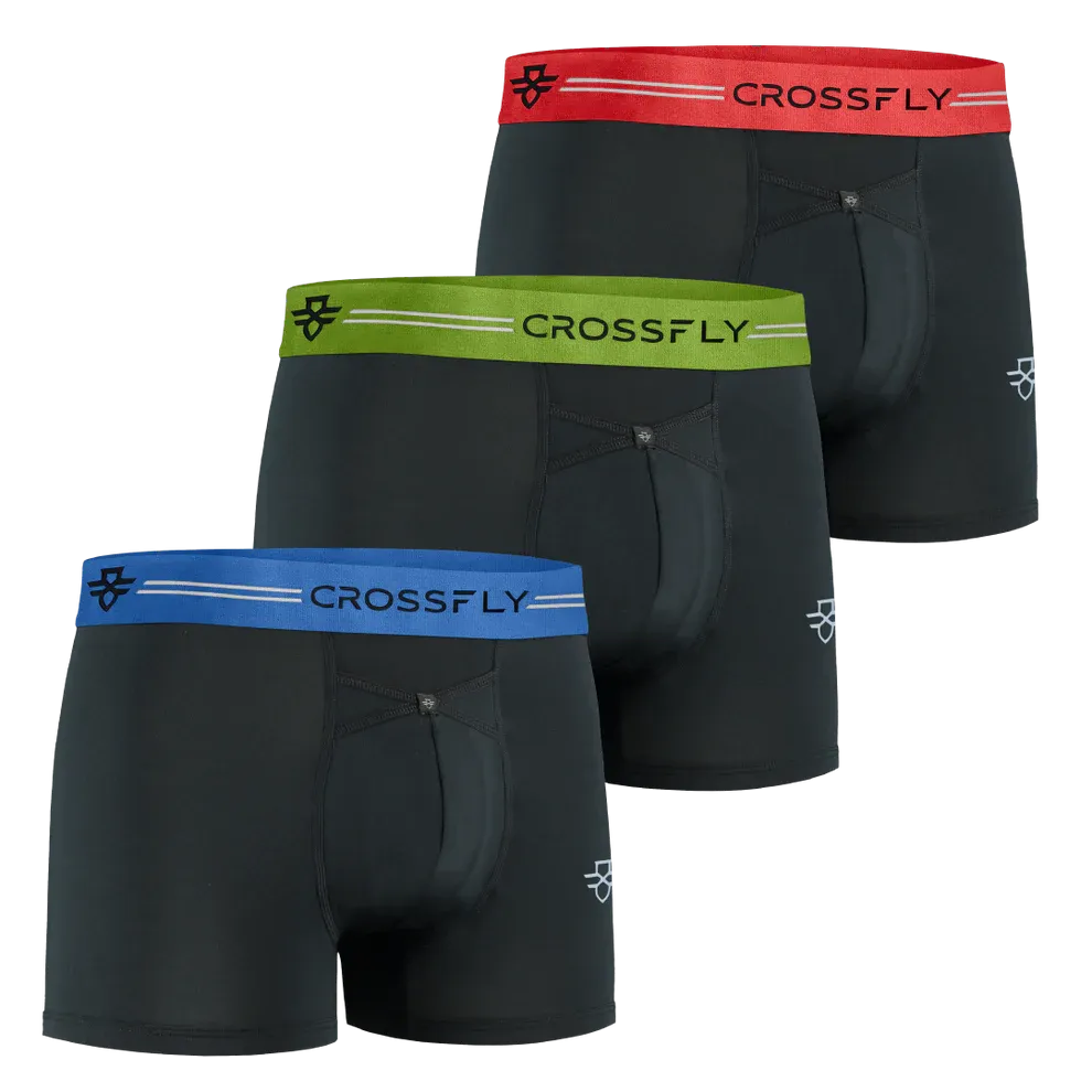 Crossfly Men's Ikon 3" Trunk Boxers TRIPLE PACK {CF-IKON3-TRIPLE}