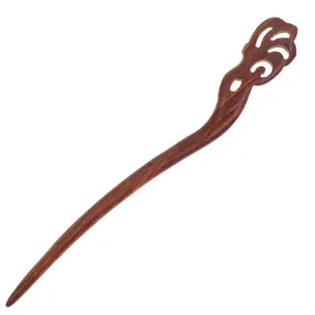 CrystalMood Handmade Carved Rosewood Hair Stick Seafoam