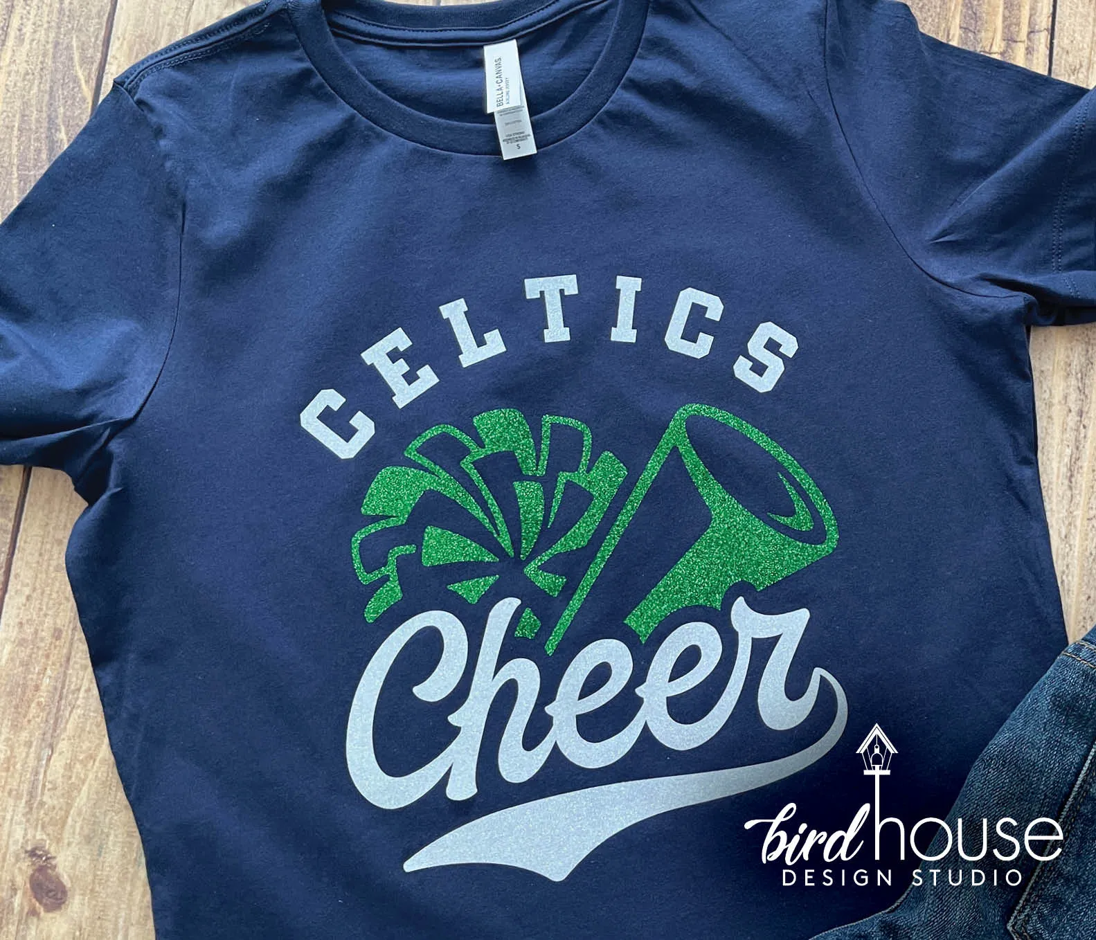 Cute Cheer Shirt, Custom Any Color, Any School / Mascot