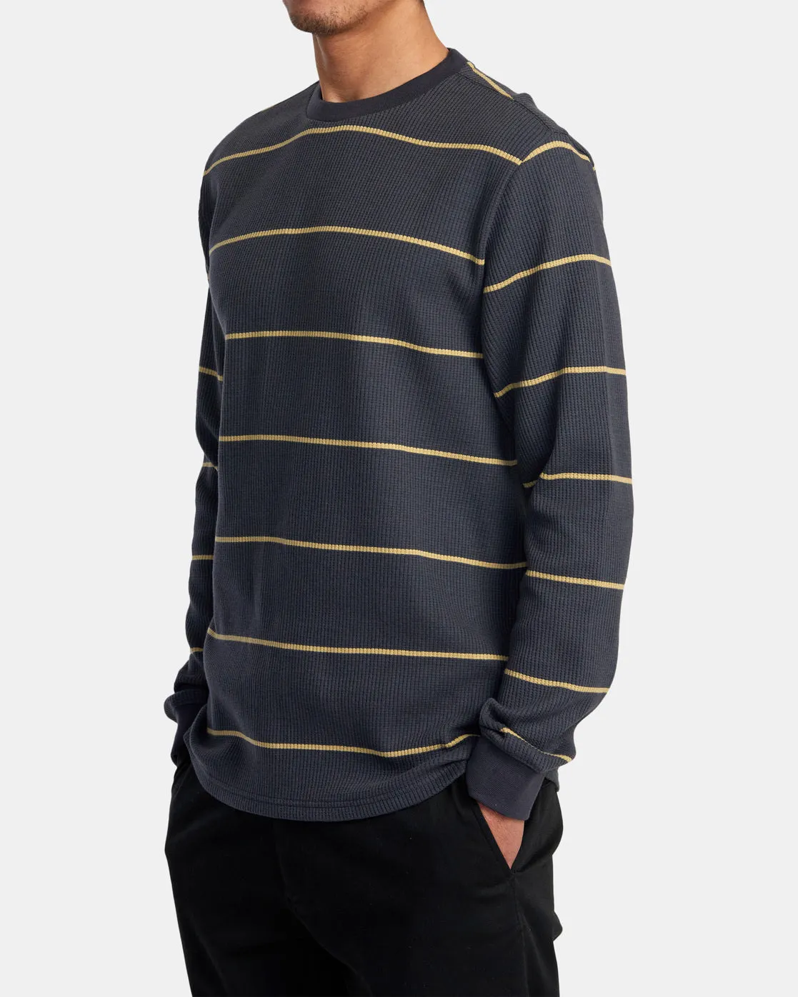 Day Shift Thermal Stripe Long Sleeve - Garage Blue