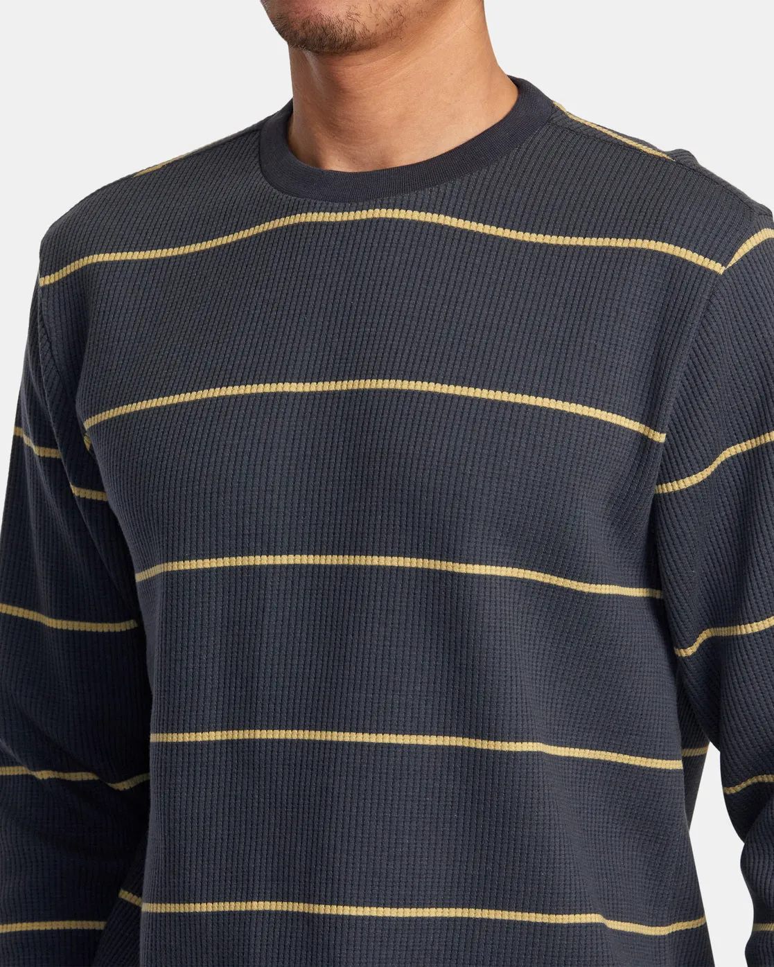 Day Shift Thermal Stripe Long Sleeve - Garage Blue