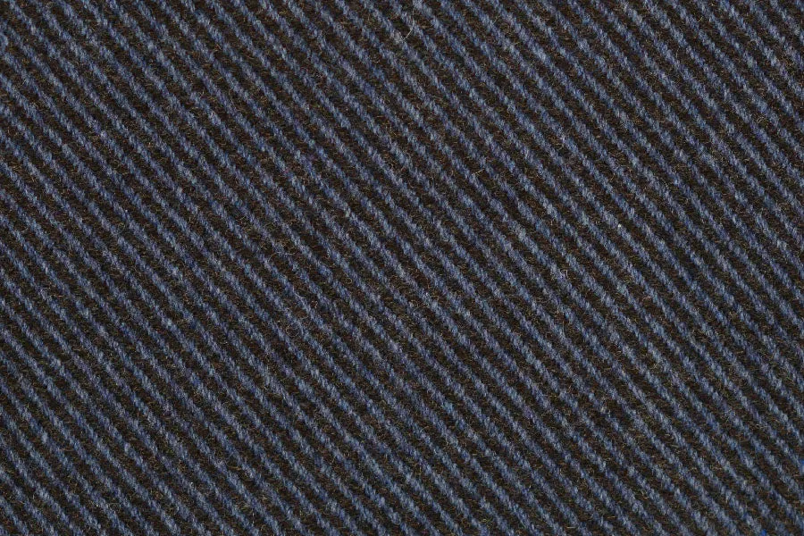 Denim Blues & Black Soft Twill Wool Coating