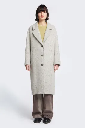 Distortion Coat Light Grey Herringbone