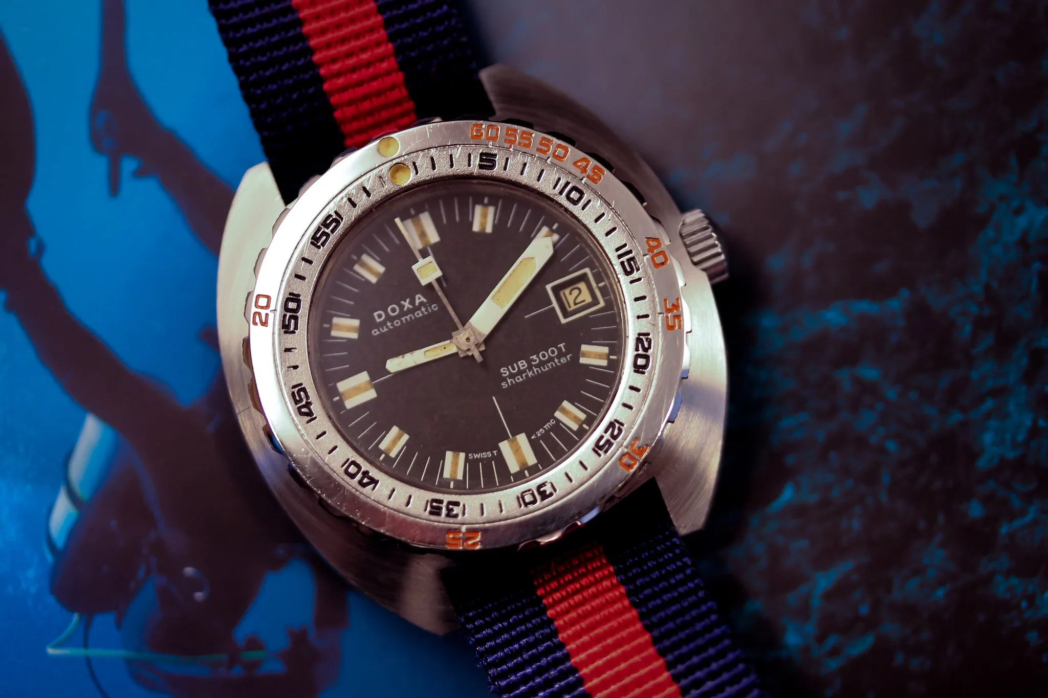 DOXA Sub 300T Sharkhunter Tropical Dial - Presented in Collaboration with Gear Patrol!