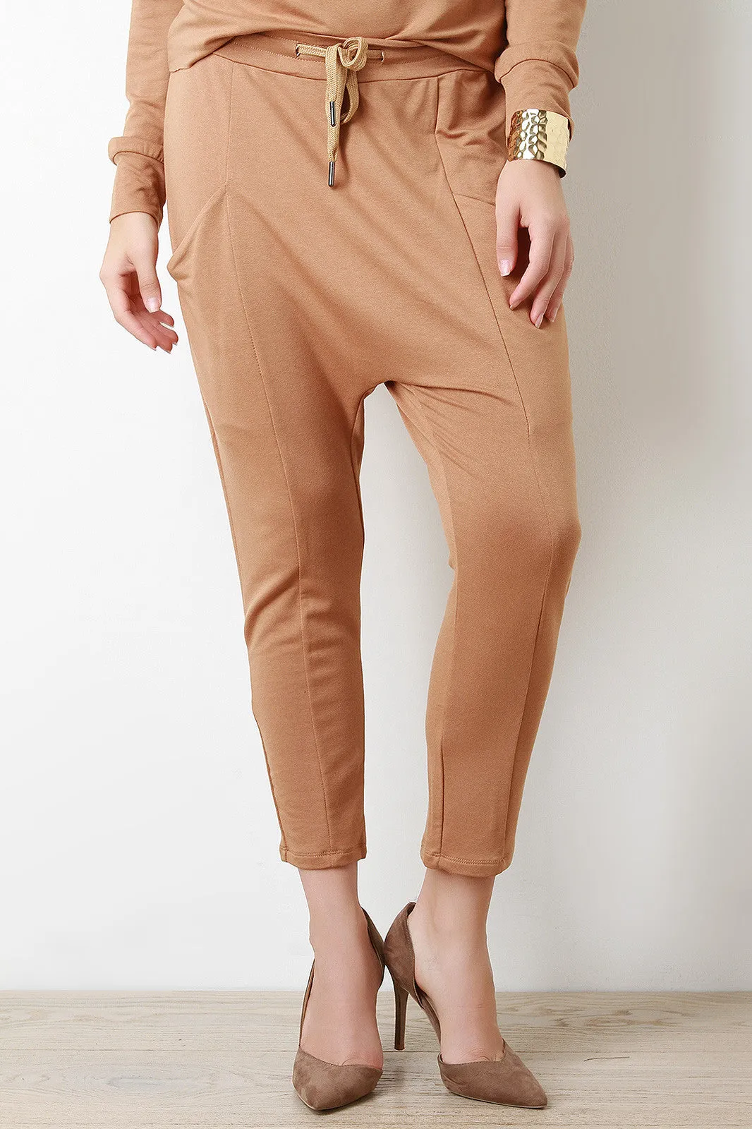 Drop Crotch Skinny Jogger Pants